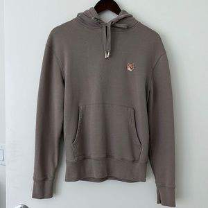 Maison Kitsuné Fox Head Patch hoody in dark grey